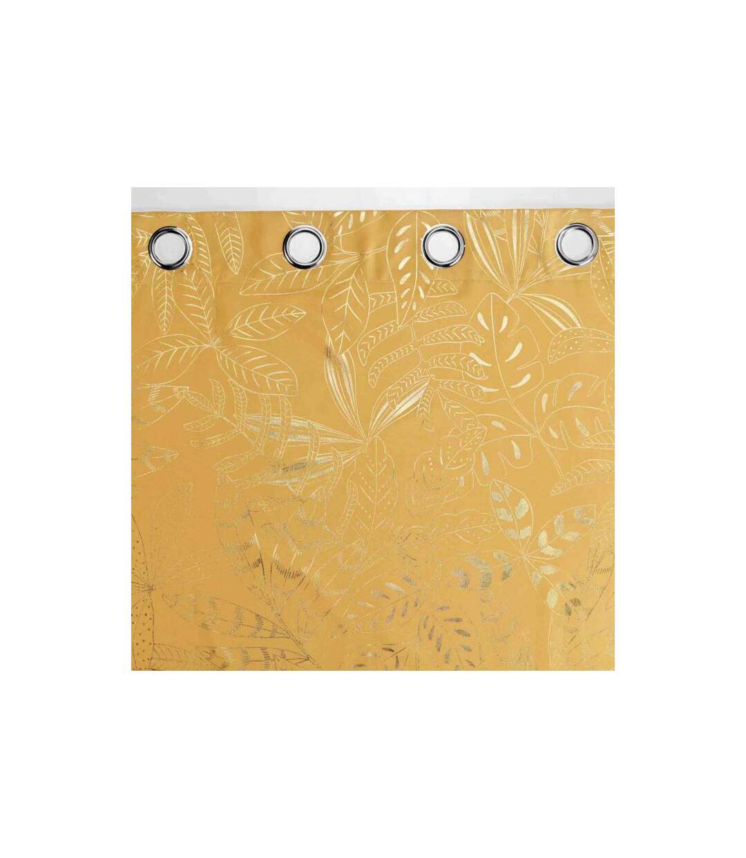 Rideau à Œillets Imprimé Belflor 140x260cm Jaune-3