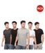 Pack of 5  Mens briars lounge t-shirt  black/grey/white Farah-1