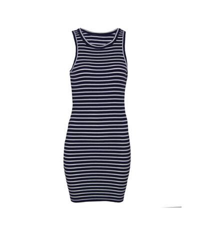 Brave Soul Womens/Ladies Sleeveless Striped Mini Dress (Navy) - UTUT1707