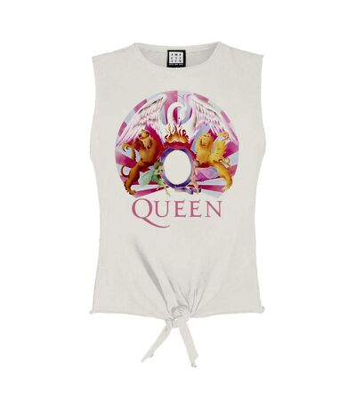 Amplified Womens/Ladies Live At The Opera Queen Vintage Crop Top (White) - UTGD1719
