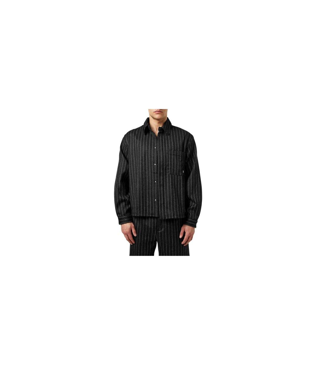 Surchemise Motif/style Fines Rayures Homme Noir À Rayures Represent-1