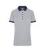 Polo Femme Gris Chiné Bleu Marine James And Nicholson-1