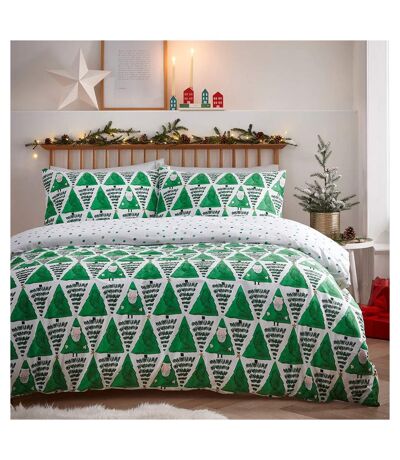 Hide + seek santa claus duvet cover set green Furn