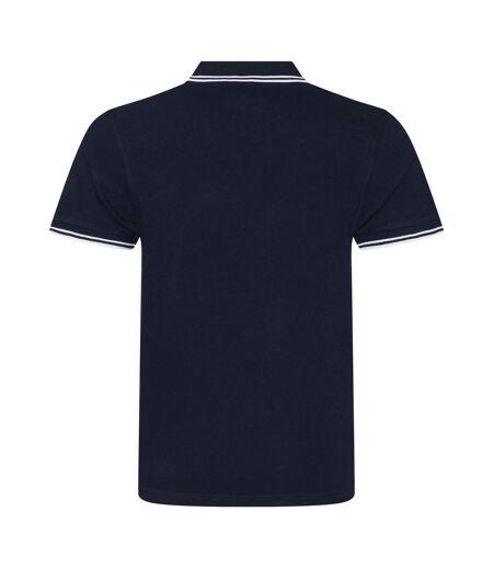 Polo homme bleu marine / blanc AWDis