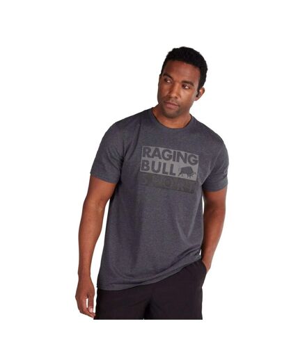 Mens rb sport logo t-shirt dark grey marl Raging Bull