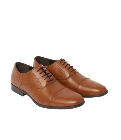 Debenhams Mens Oscar Leather Toe Cap Oxford Shoes (Tan) - UTDH6568