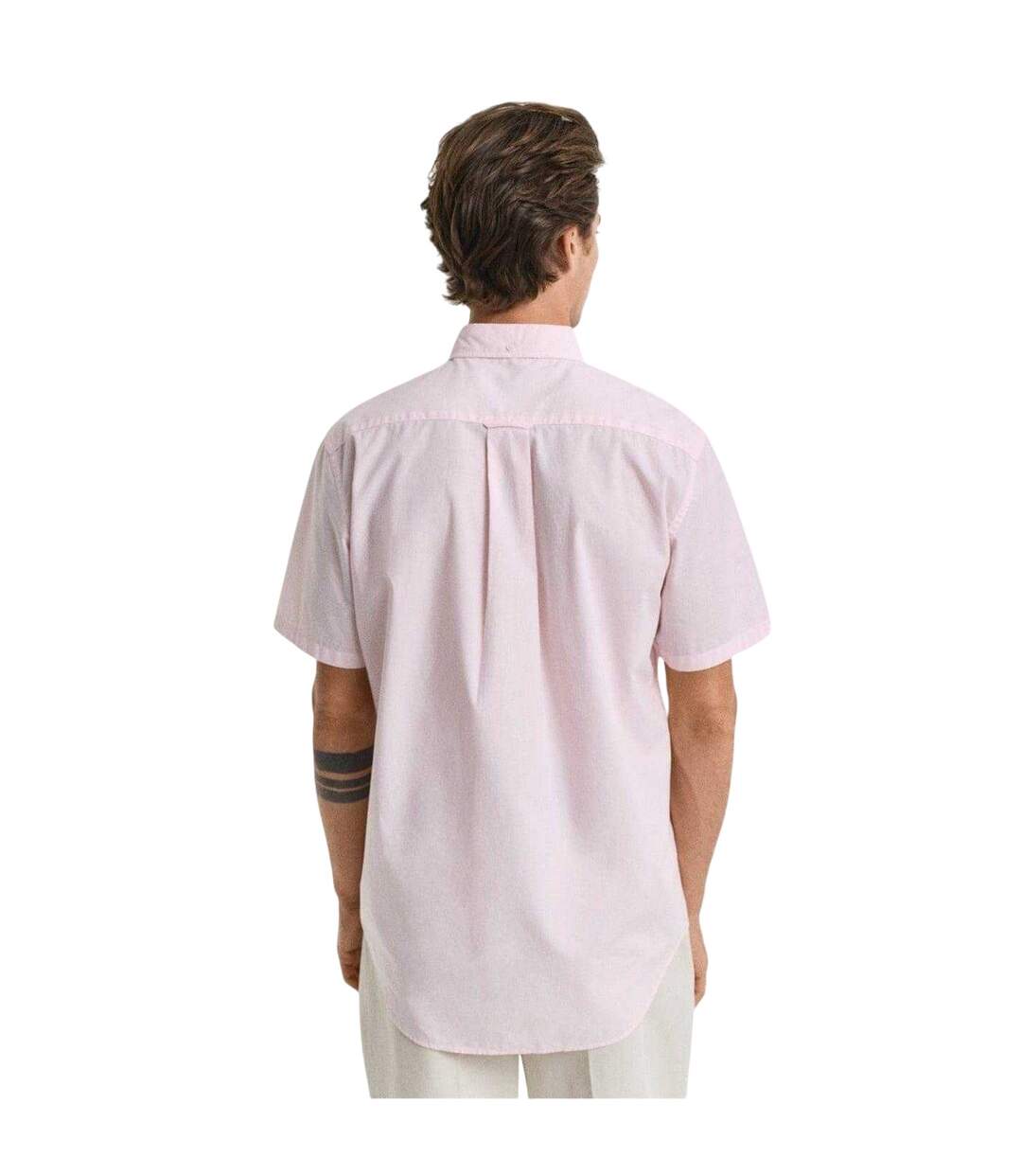 Chemise Manches Courtes Homme Rose Clair Gant-3