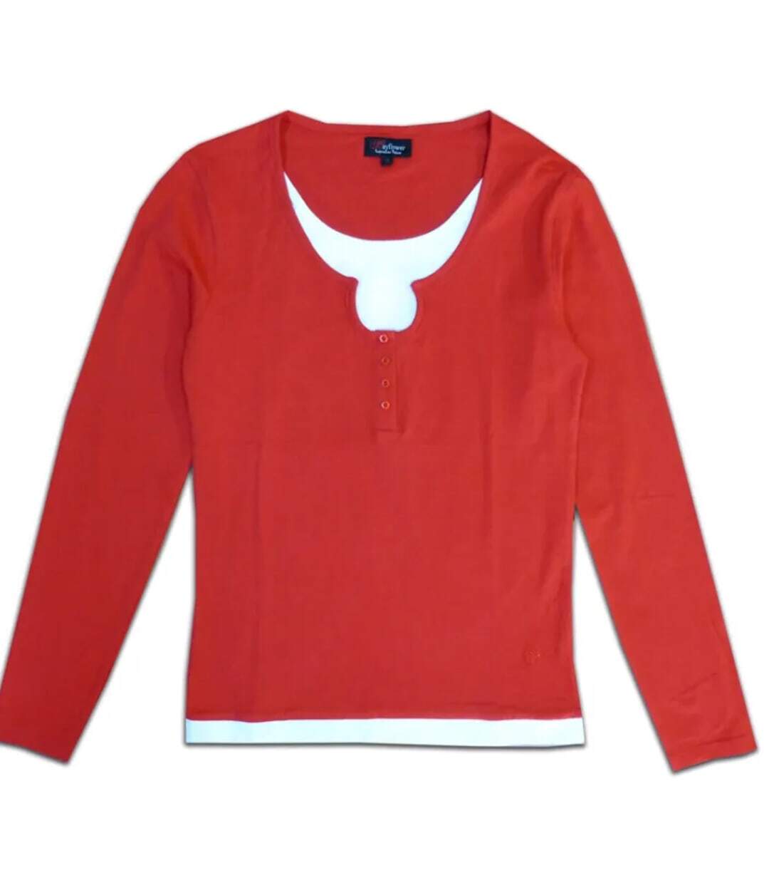 Tee-shirt MAYFLOWER CLUB2R rouge fantaisie : l'effet 2 en 1 ultra stylé-5