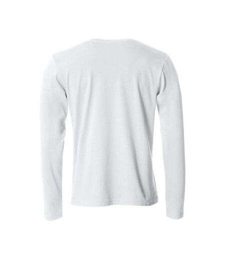 Mens Basic Long-sleeved T-shirt White Clique