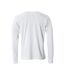 Mens Basic Long-sleeved T-shirt White Clique-2
