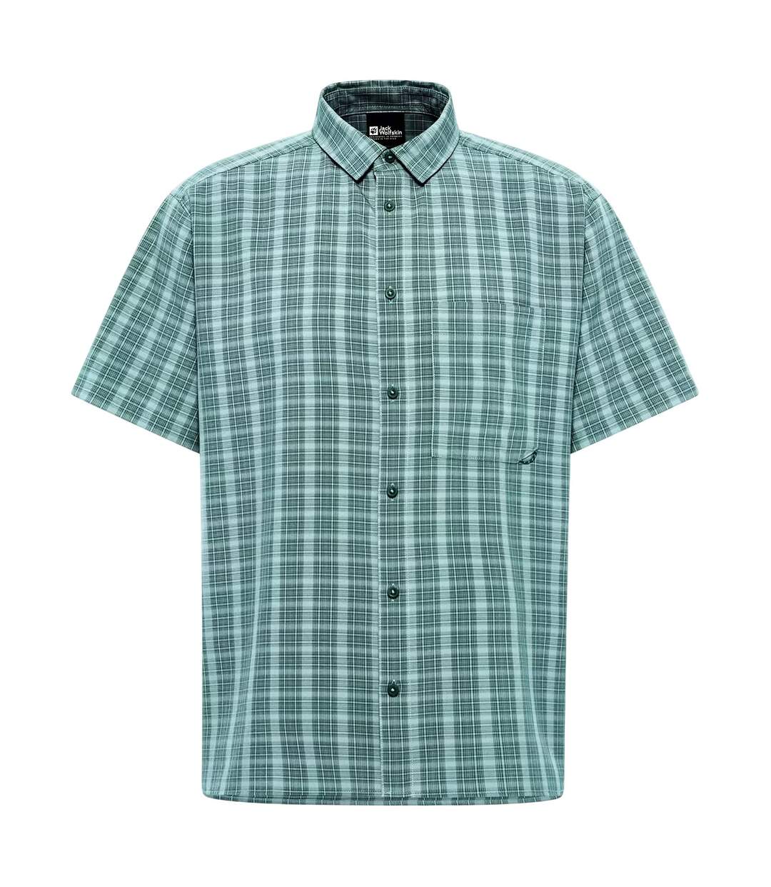 T-shirt Motif/style À Carreaux Homme Bleu Marine Foncé Jack Wolfskin-2