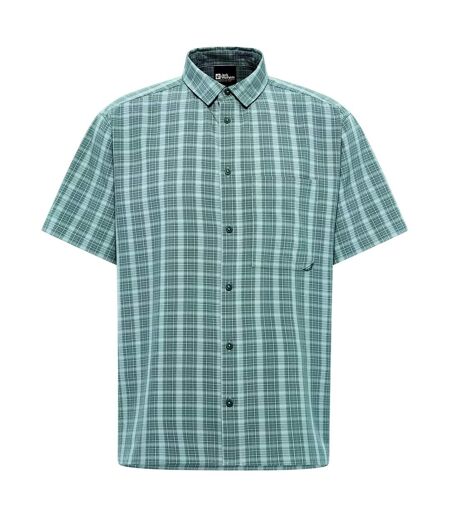 T-shirt Motif/style À Carreaux Homme Bleu Marine Foncé Jack Wolfskin