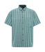 T-shirt Motif/style À Carreaux Homme Bleu Marine Foncé Jack Wolfskin-2