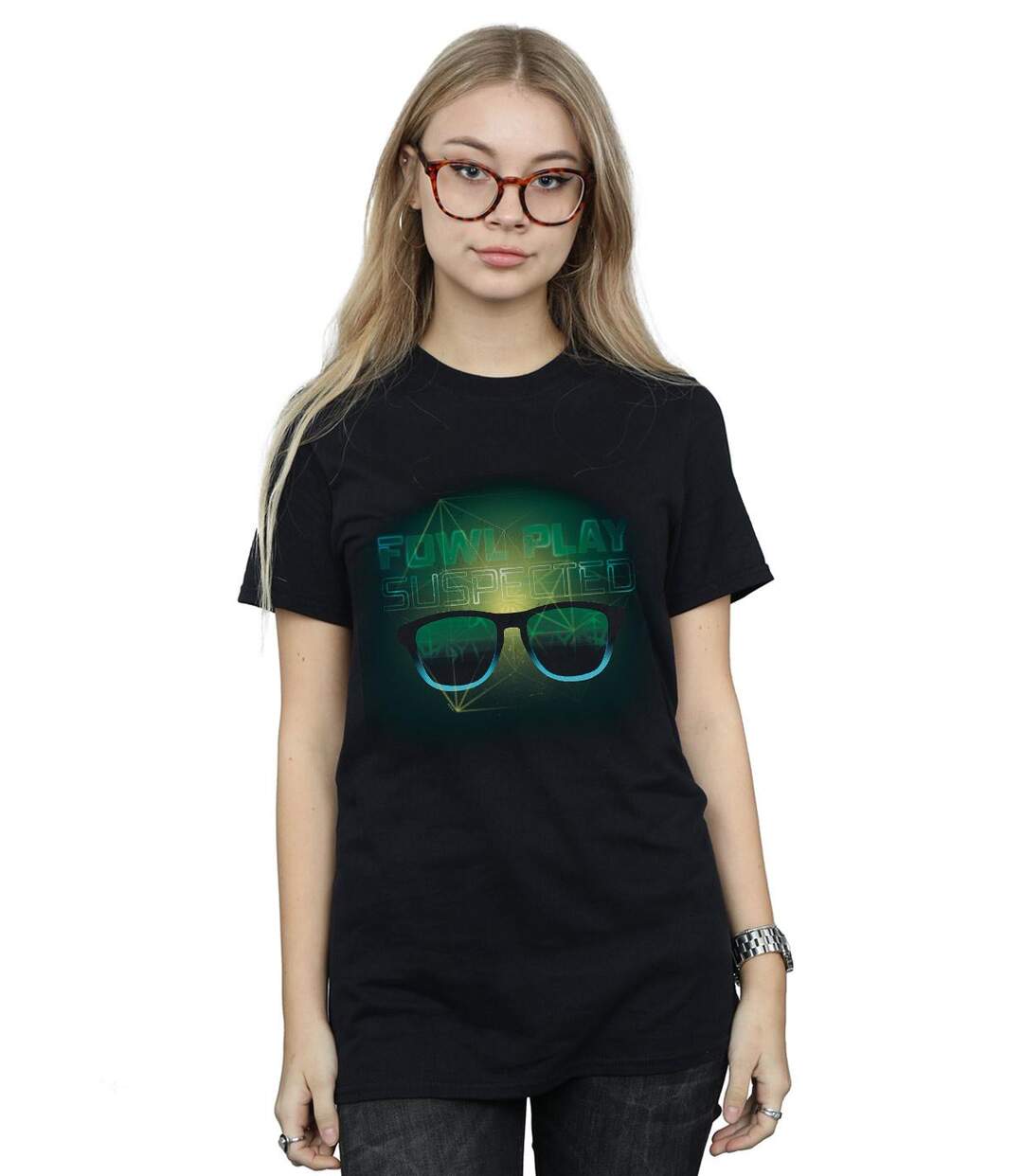Disney - T-shirt ARTEMIS FOWL FOWL PLAY SUSPECTED - Femme (Noir) - UTBI10600-2