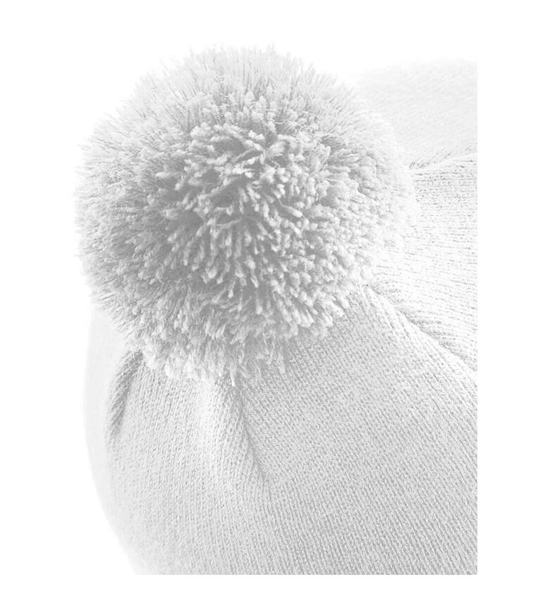 Bonnet Pom Pom Original Blanc Beechfield-2
