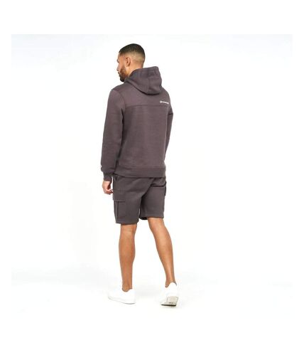 Duck and Cover Mens Bidwell Hoodie (Dark Charcoal/Black)