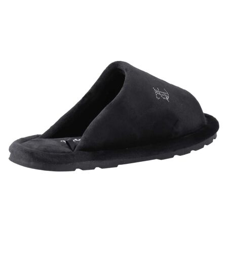 Womens/ladies Vivien Padded Slippers Black Juicy Couture