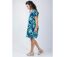 Robe courte été encolure féminine MAJA coupe ample bleu Coton Du Monde-3