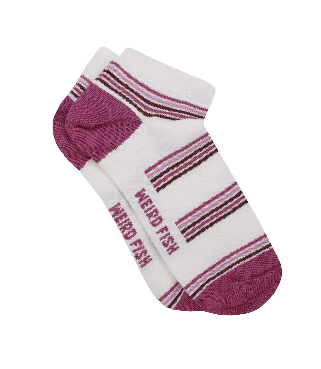 Socquettes Loretta Femme Framboise Foncé Weird Fish-4