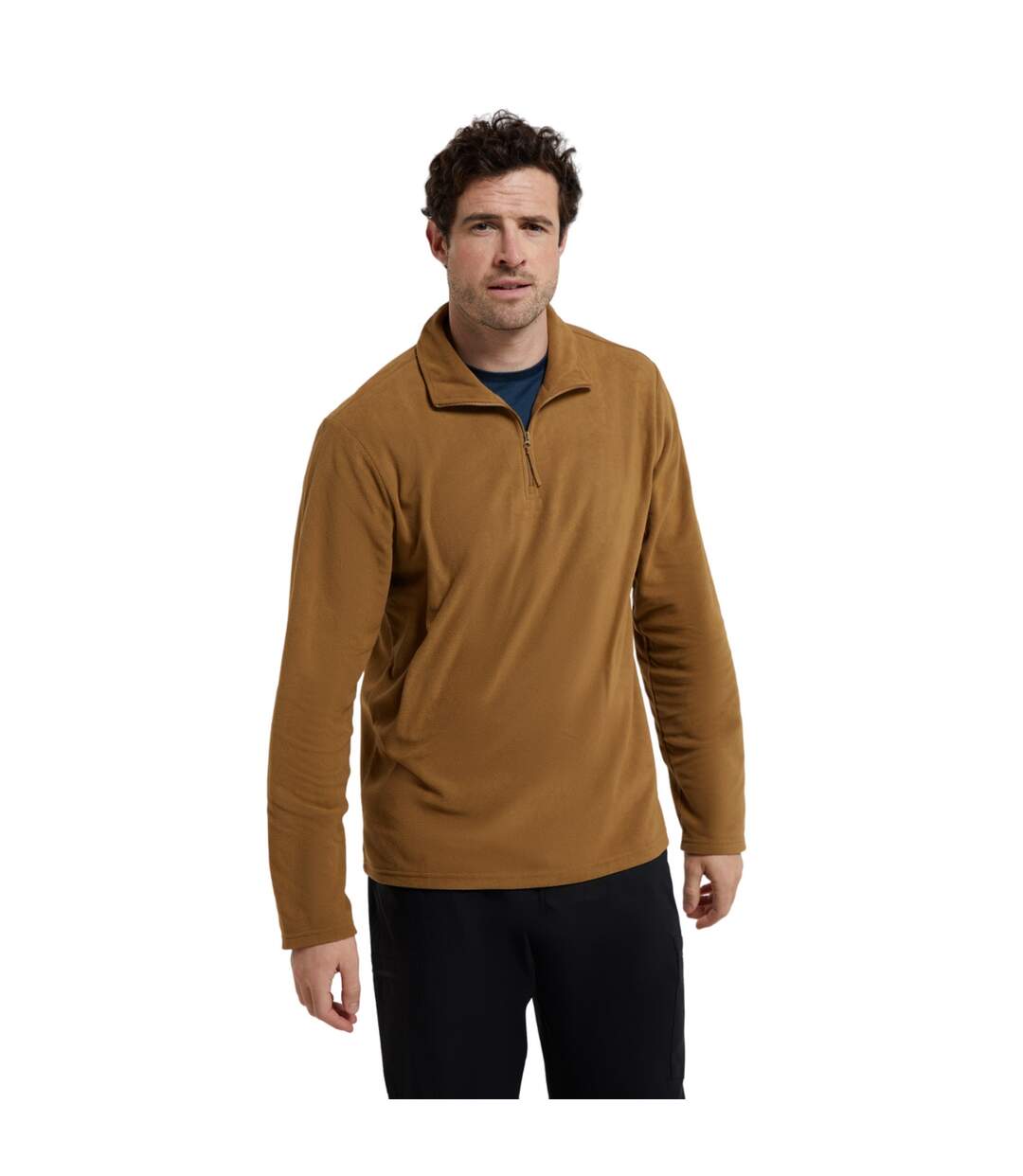 Mens camber ii half zip fleece top mustard Mountain Warehouse-3