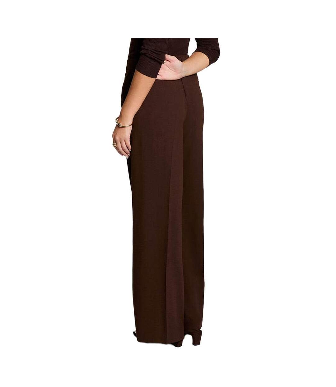Pantalon marron femme morgan panou-2