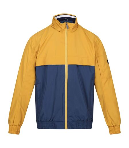 Mens Shorebay Colour Block Waterproof Jacket Gold Straw Dark Denim Regatta
