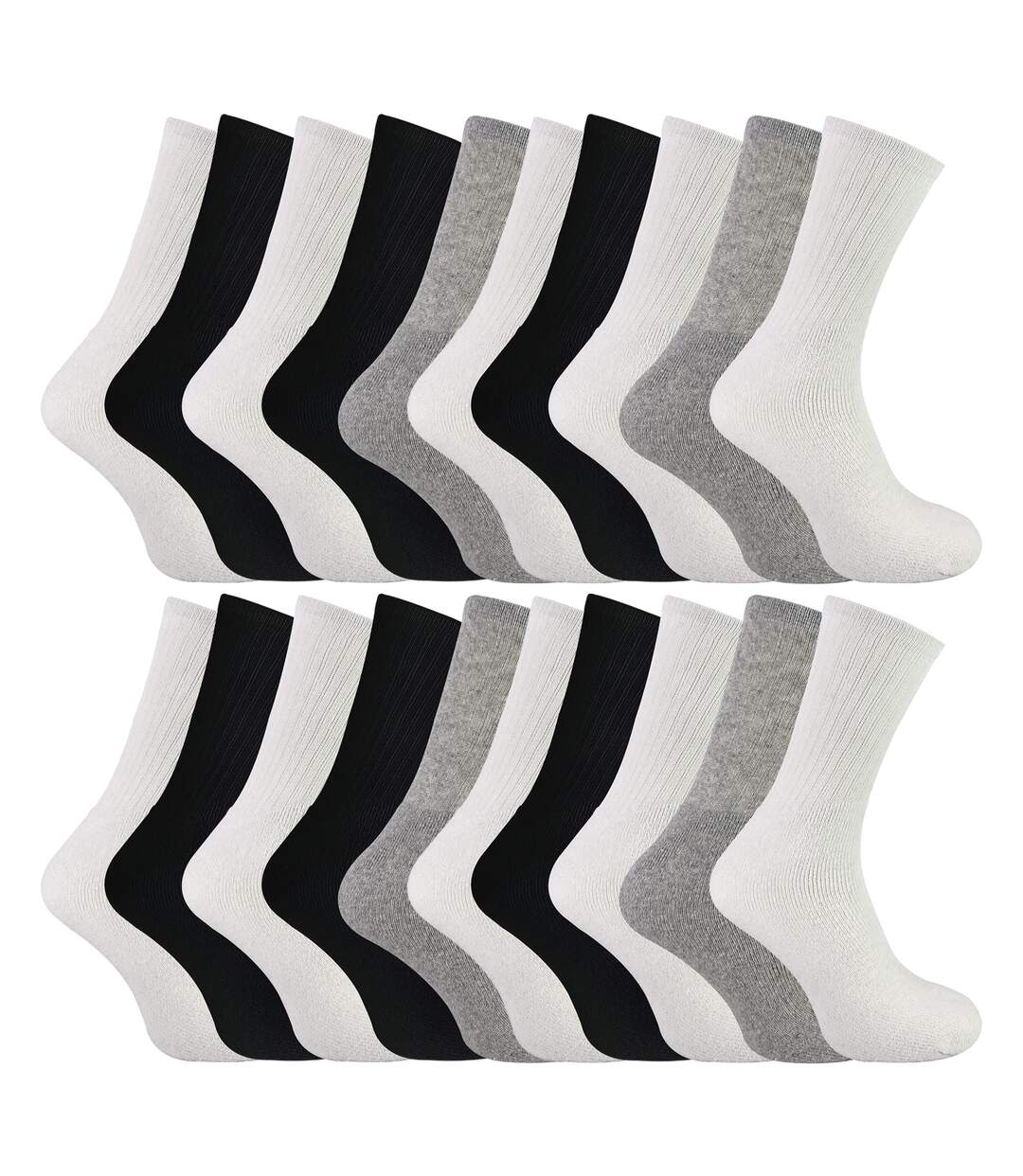 Lot de 20 paires de chaussettes de course sport pour hommes-3