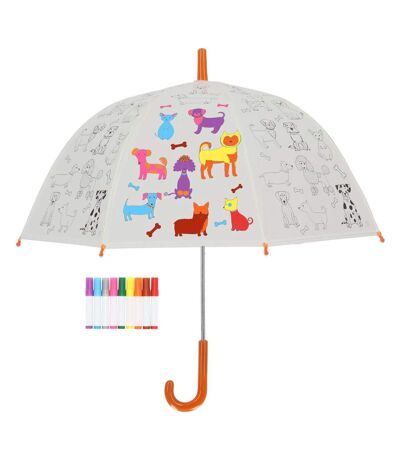 Parapluie enfant à colorier 70 cm Chiens