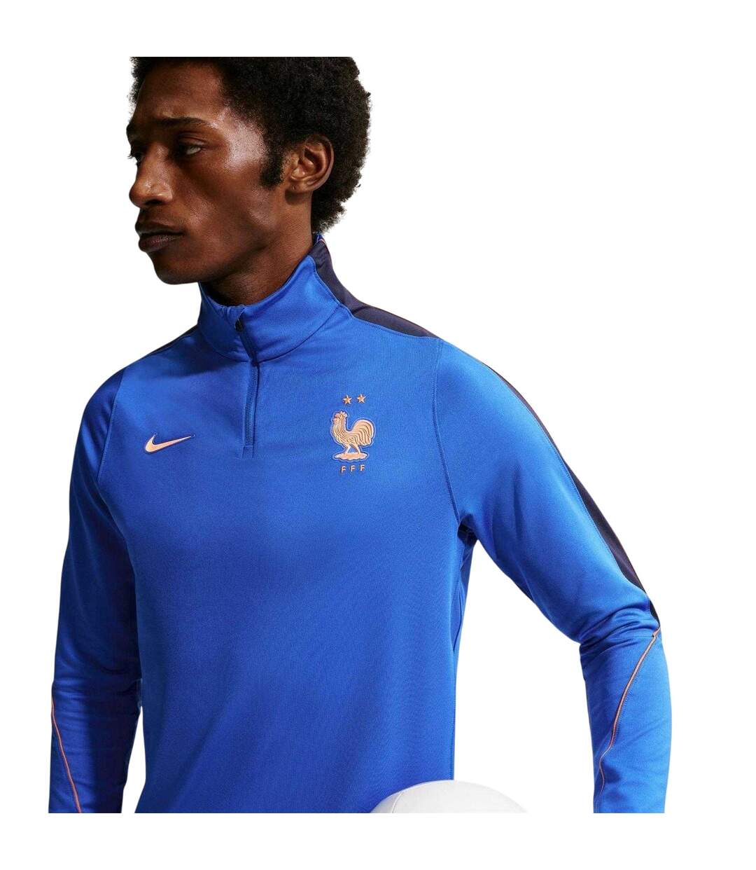 Mens France Drill Top Blue Orange Nike-3