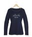 MAYFLOWER NOBODY1 – Tee-shirt manches longues marine à détails brillants pour un look chic et décontracté-2