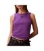 Débardeur violet femme calvin klein jeans a woven label-1