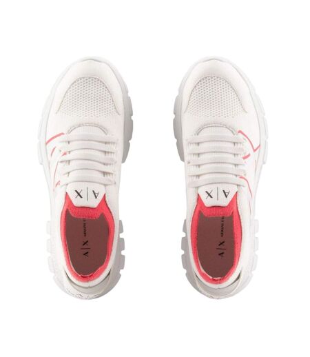 Baskets Motif/style Contrasté Femme Blanc Rose Armani Exchange