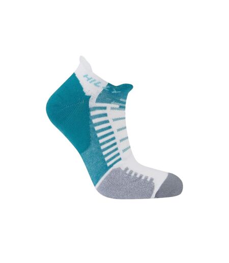 Socquettes Adulte Bleu Sarcelle Blanc Hilly