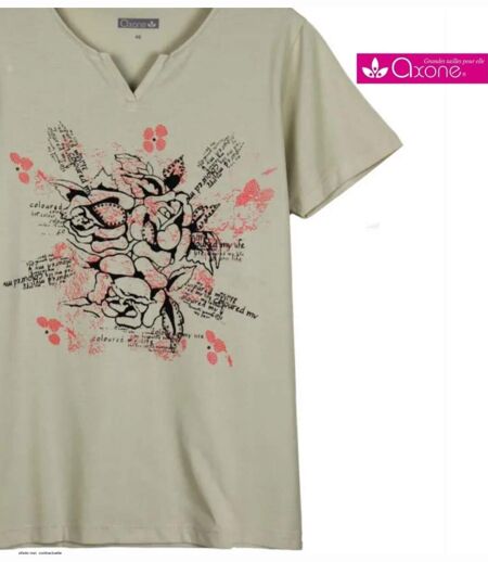 Tee-shirt homme AXONE ERABLE1B beige : le confort du pur coton au style moderne