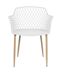 Fauteuil pour table de jardin design Malaga - Blanc