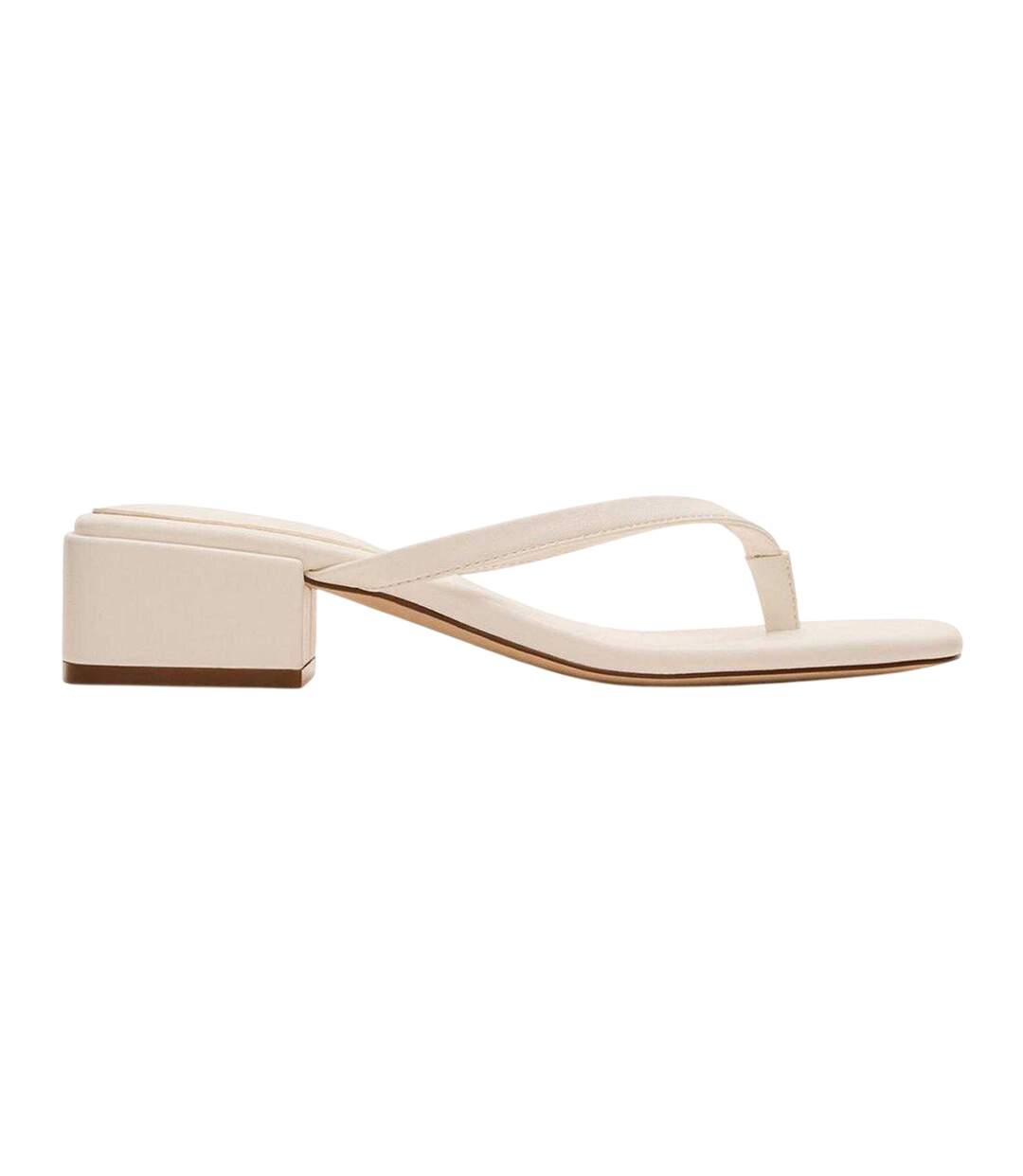 Womens/ladies Caribbean Leather T-bar Flip Flops White Steve Madden-1