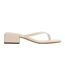 Womens/ladies Caribbean Leather T-bar Flip Flops White Steve Madden-1