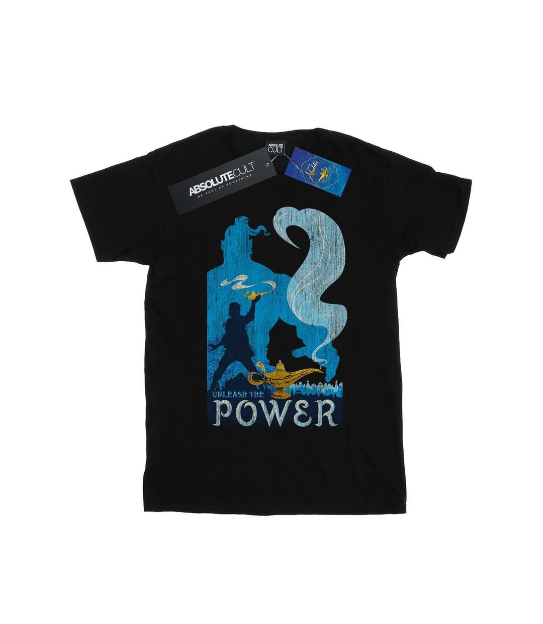 Disney Womens/Ladies Aladdin Movie Unleash The Power Coton Boyfriend T-Shirt (Noir) - UTBI8176-1