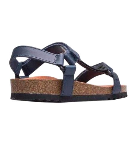 Womens/ladies Heaven Ad Nubuck Flatform Sandals Navy Blue Scholl