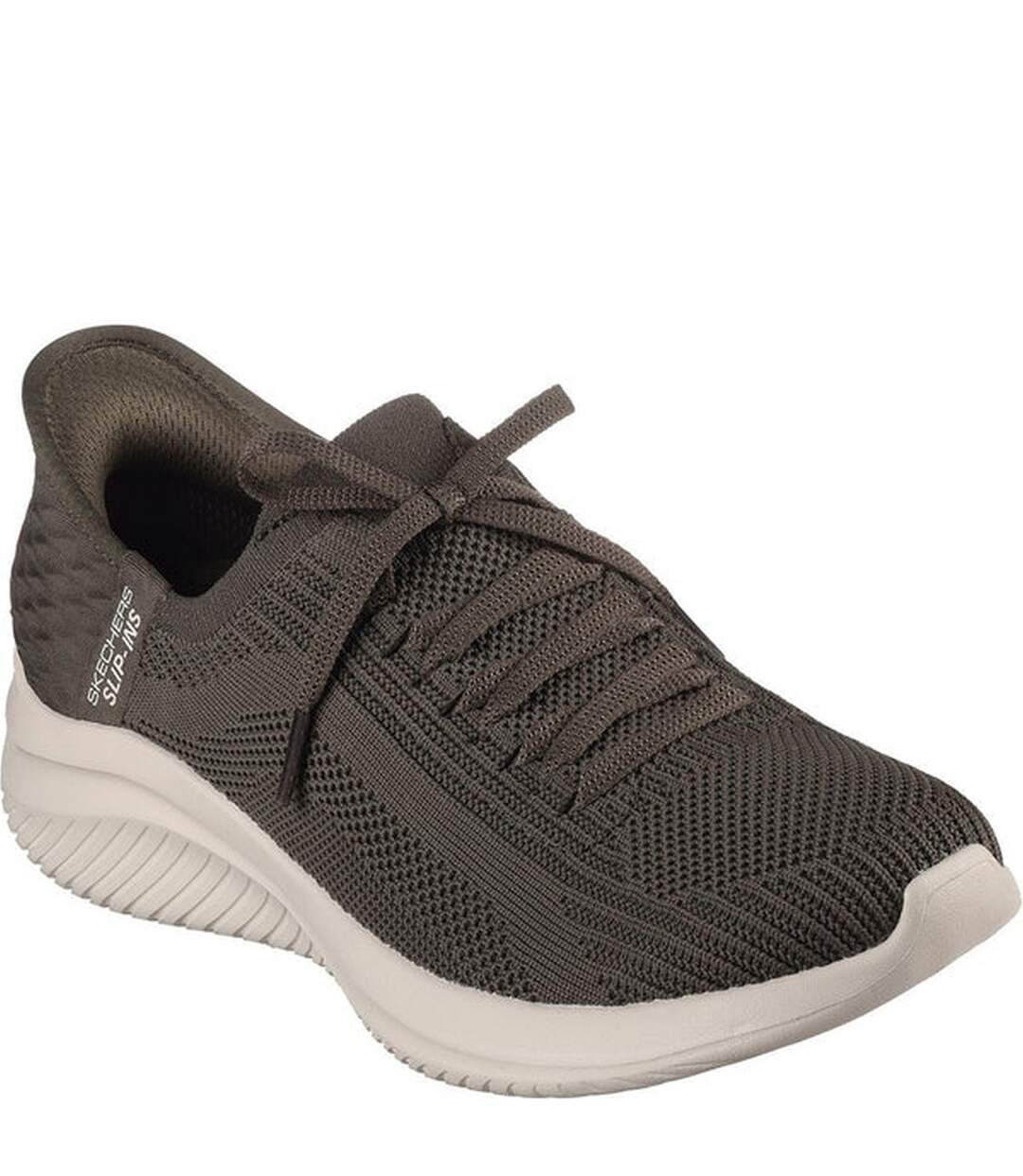 Womens/ladies Ultra Flex 3.0 Brilliant Path Trainers Olive Skechers-1