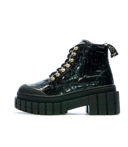 Boots noir croco femme no name  kross low