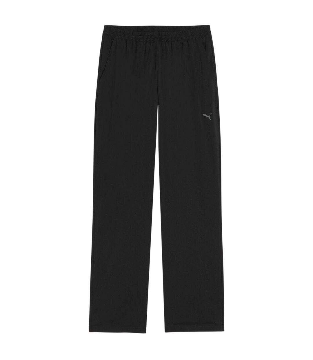 Womens/ladies Fashion Knitted High Waist Tracksuit Bottoms  Black Puma-2