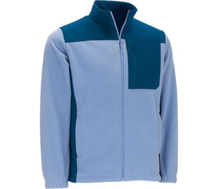 Polaire de travail - Homme - TYPHOON - bleu ciel et bleu roi