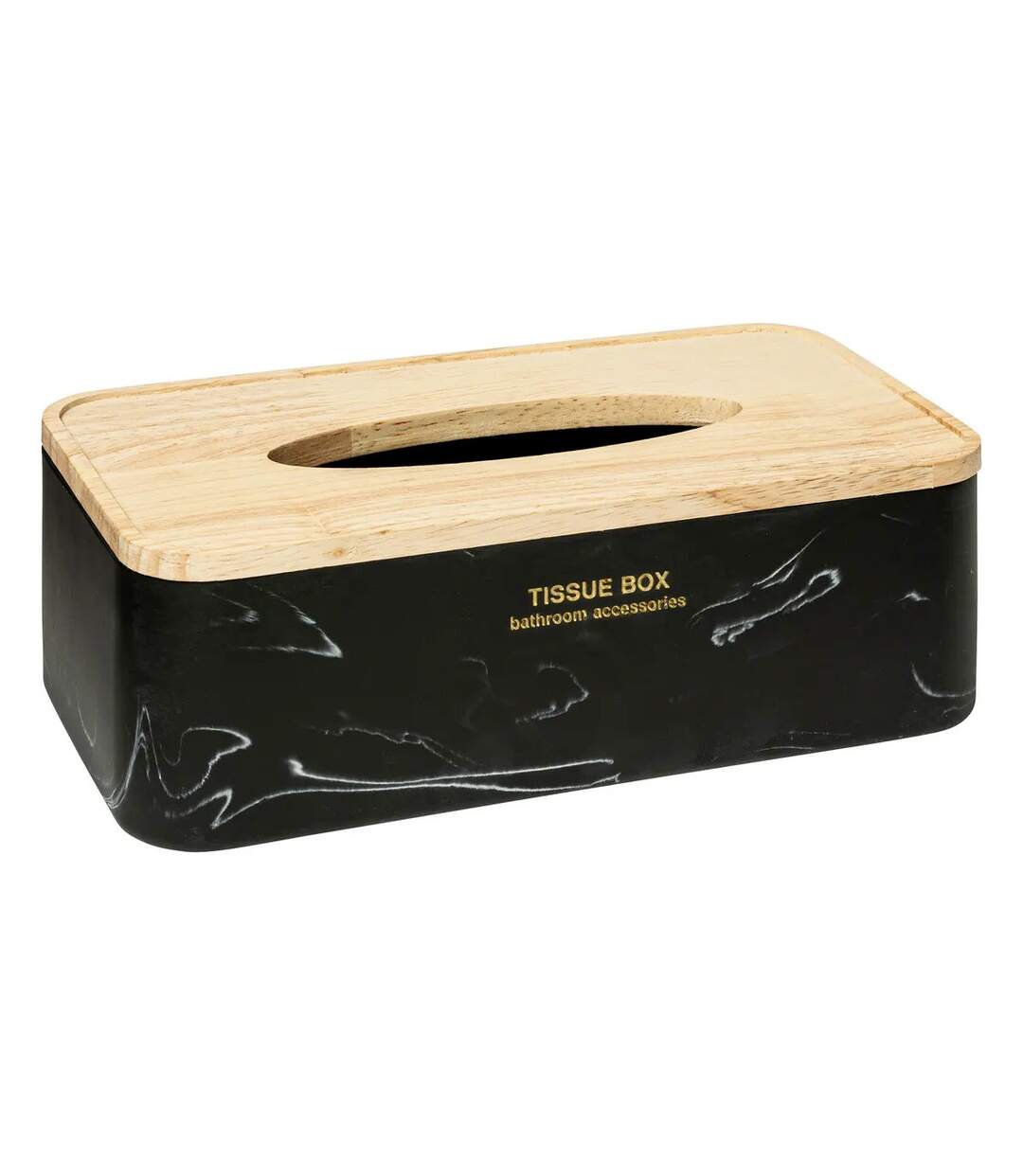 Boîte à Mouchoirs Déco Léa 25cm Noir-1