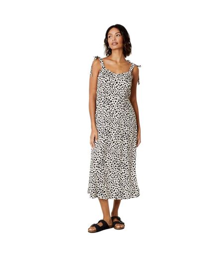 Robe mi-longue femme blanc / noir Dorothy Perkins