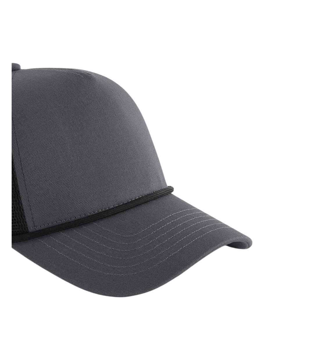 Casquette Trucker Motif/style Corde Décorative Gris Foncé Noir Beechfield-2