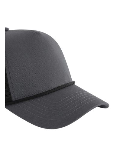 Casquette Trucker Motif/style Corde Décorative Gris Foncé Noir Beechfield
