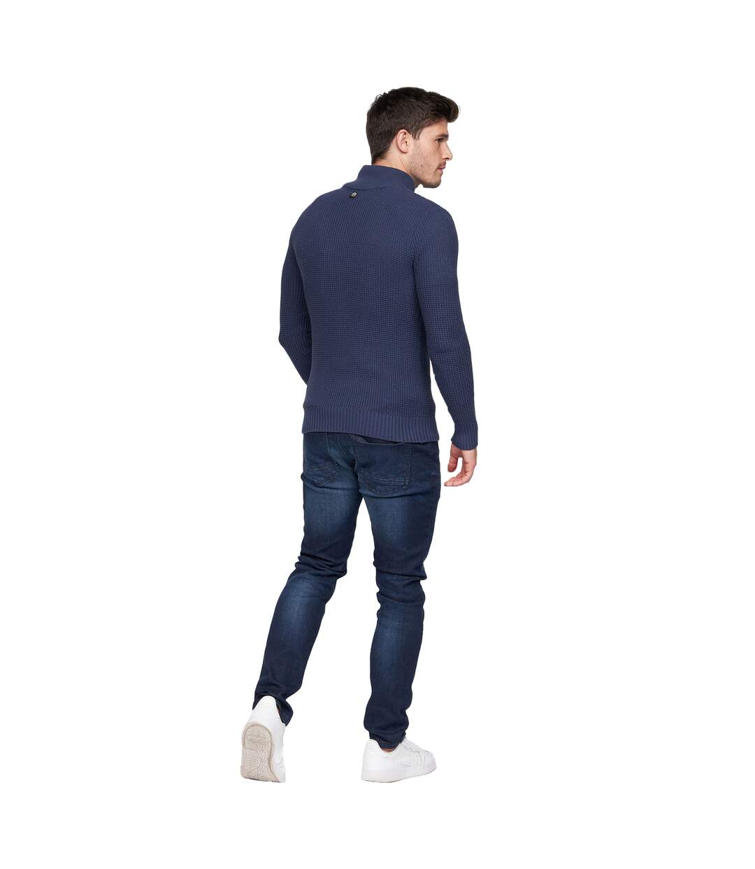 Mens gardfire knitted jumper navy Duck and Cover-2