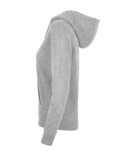 Sweat À Capuche Basic Femme Gris Chiné Build Your Brand
