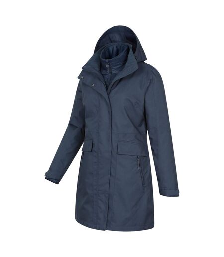 Veste Motif/style 3-en-1 Rain On Femme Bleu Mountain Warehouse